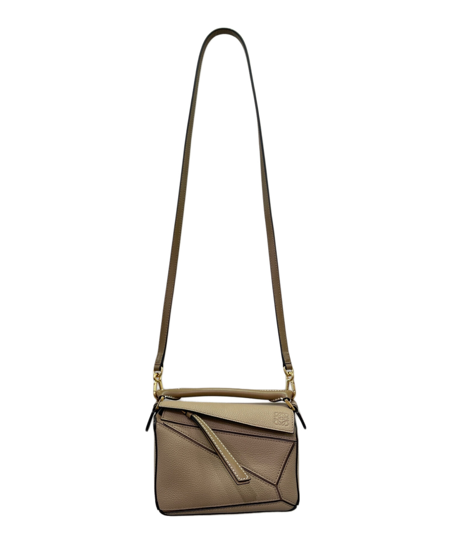 LOEWE 美品 ロエベ HBX | ミニ パズルバッグ - ロエベ サンド パズルバッグ 食器