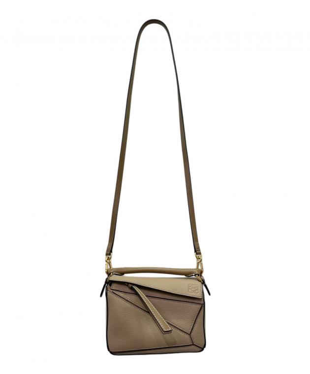 【美品】LOEWE ロエベ  パズルバッグ スモール　サンドミンク LOEWE - 【美品】LOEWE ロエベ パズルバッグ スモール サンドミンクの