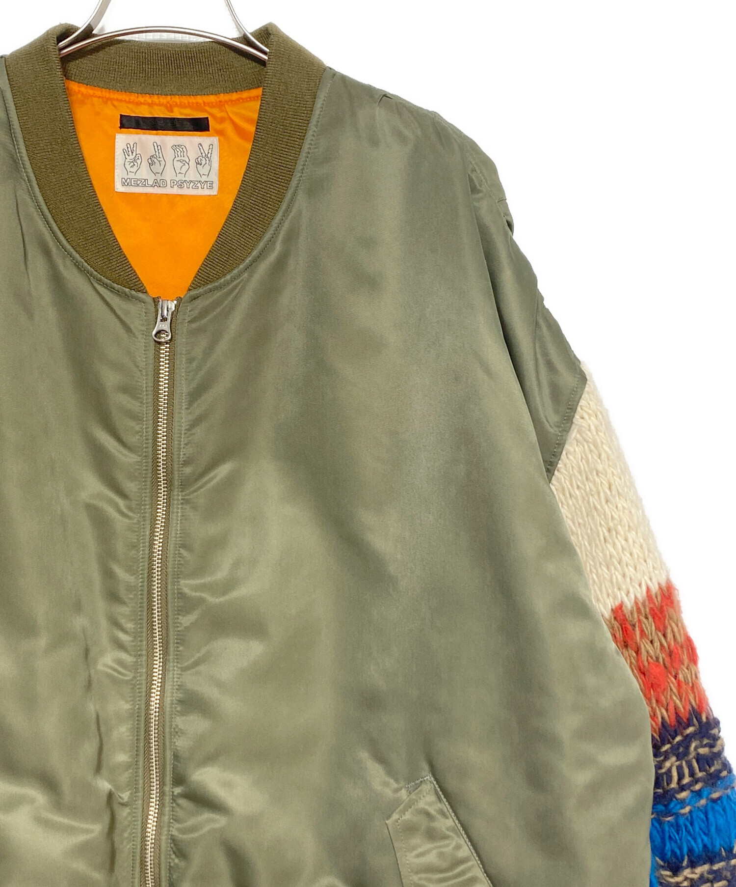 DISCOVERED × MEZLAD PSYZYE MA-1ボンバーブルゾン DISCOVERED