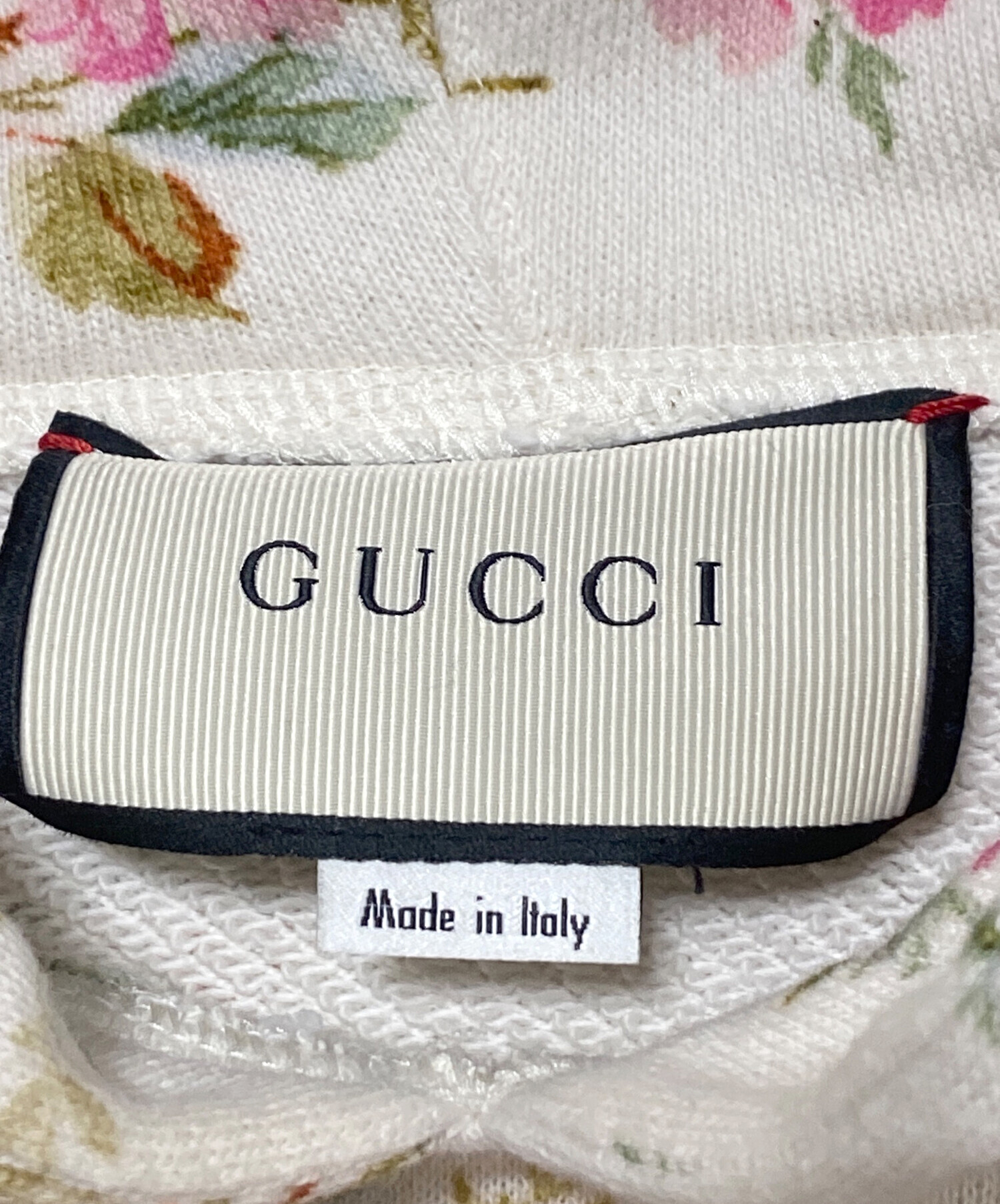 中古・古着通販】GUCCI (グッチ) フローラルニットパーカー アイボリー