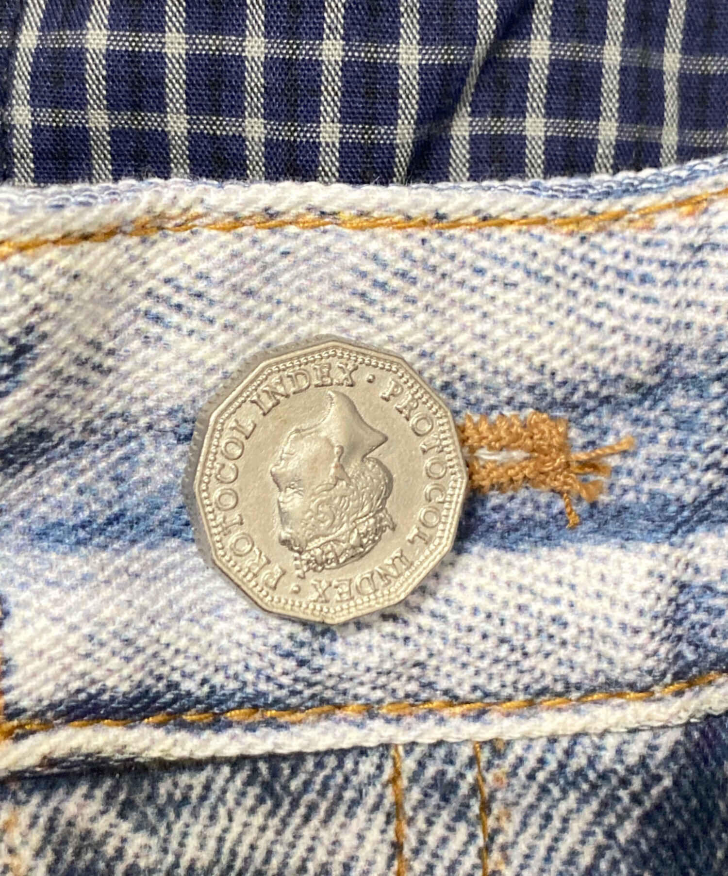 中古・古着通販】Protocol Index (プロトコルインデックス) 転写デニム