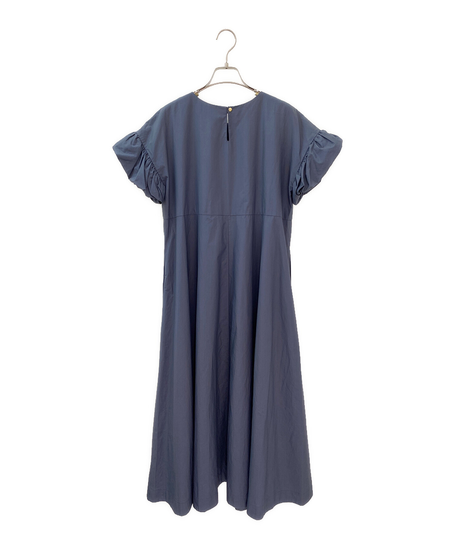 Drawer ドゥロワー ワンピース ダークグレー コットン 中古・古着通販】DRAWER (ドゥロワー) コットンパフスリーブ