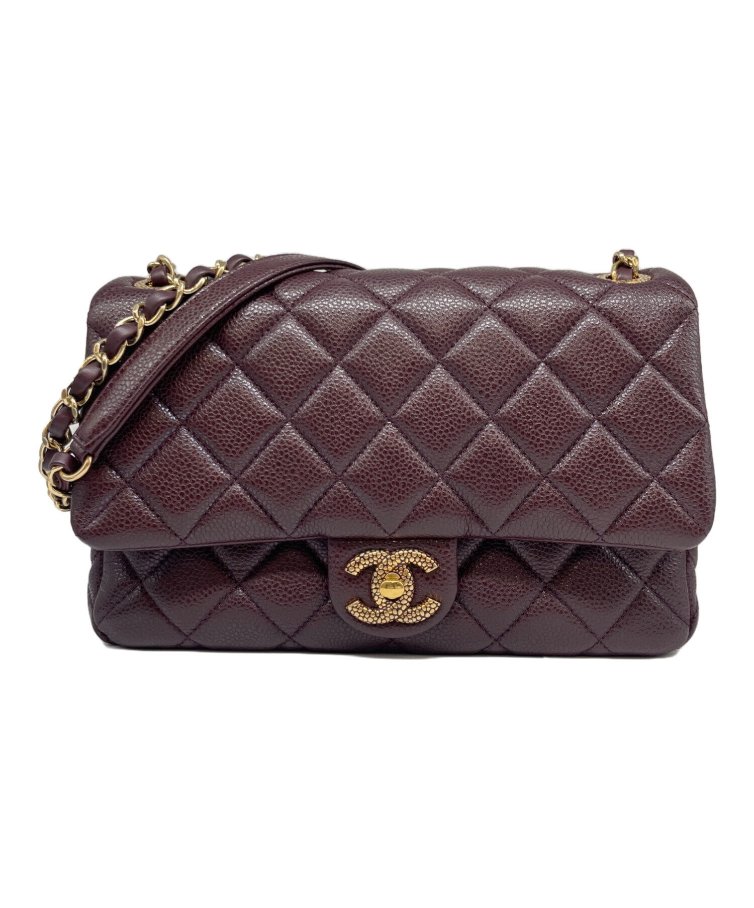 シャネル マトラッセ　ひるたふ CHANEL シャネル マトラッセ ターンロック ダブルフラップ25 チェーン