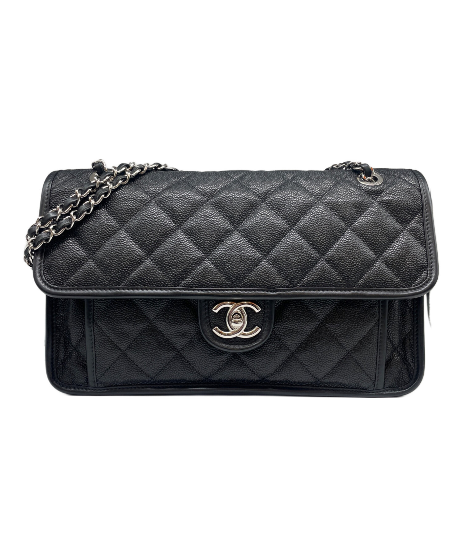▲希少 CHANEL カード付 フレンチリビエラ Wチェーンショルダー △希少 CHANEL カード付 フレンチリビエラ Wチェーンショルダー - メルカリ