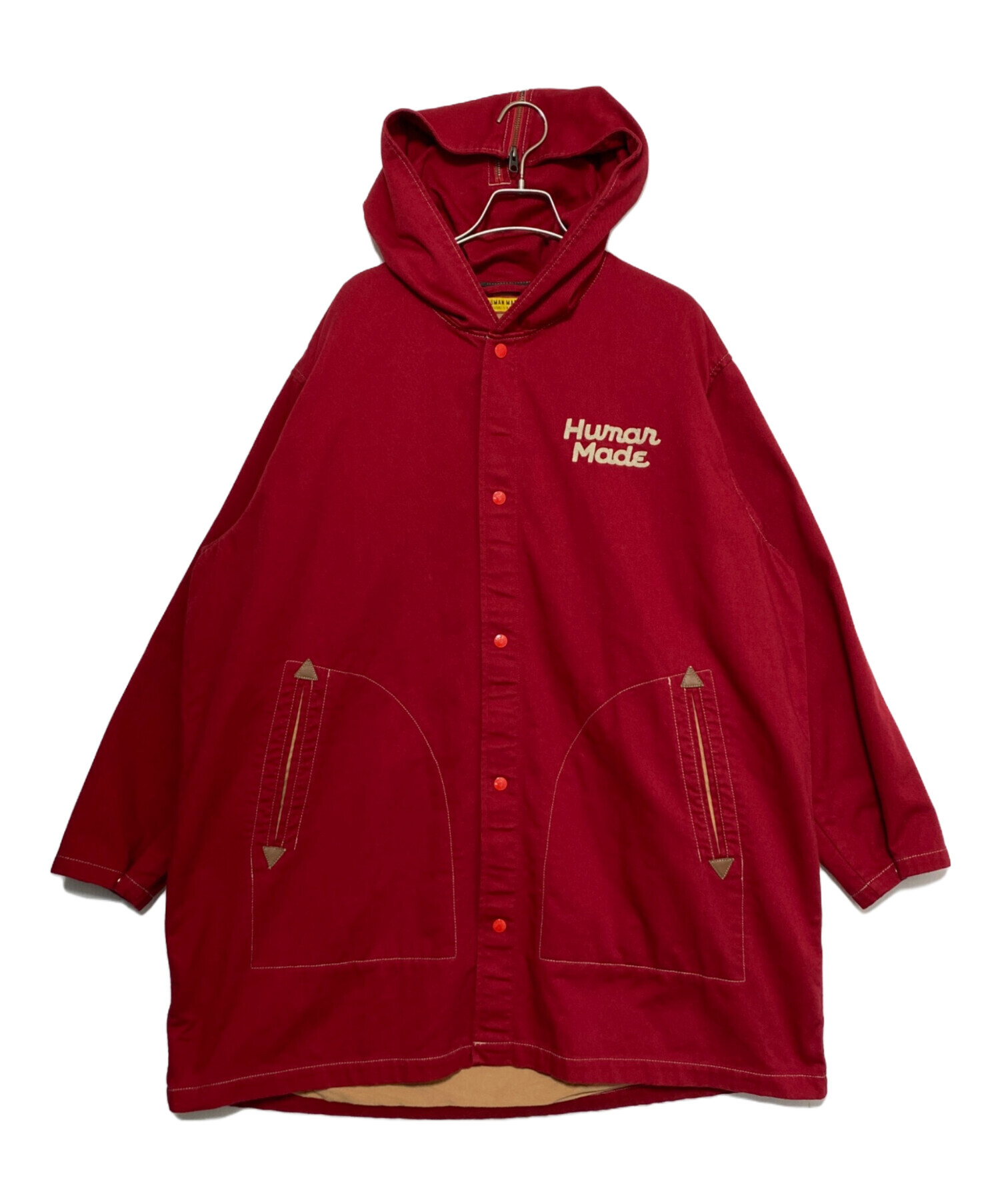 ジャケット・アウター HUMAN MADE HOODED JACKET 中古・古着通販】HUMAN MADE (ヒューマンメイド) HOODED COAT レッド