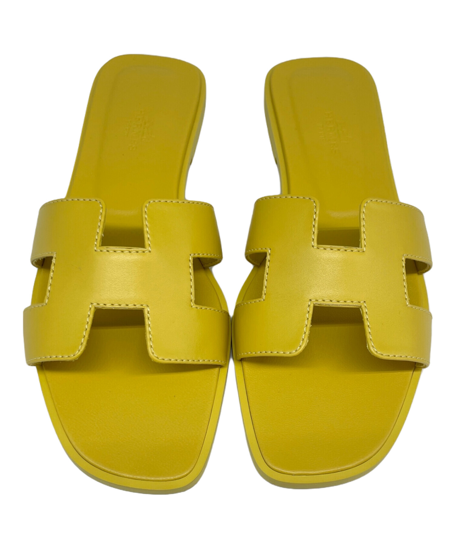 中古・古着通販】HERMES (エルメス) オランサンダル イエロー サイズ