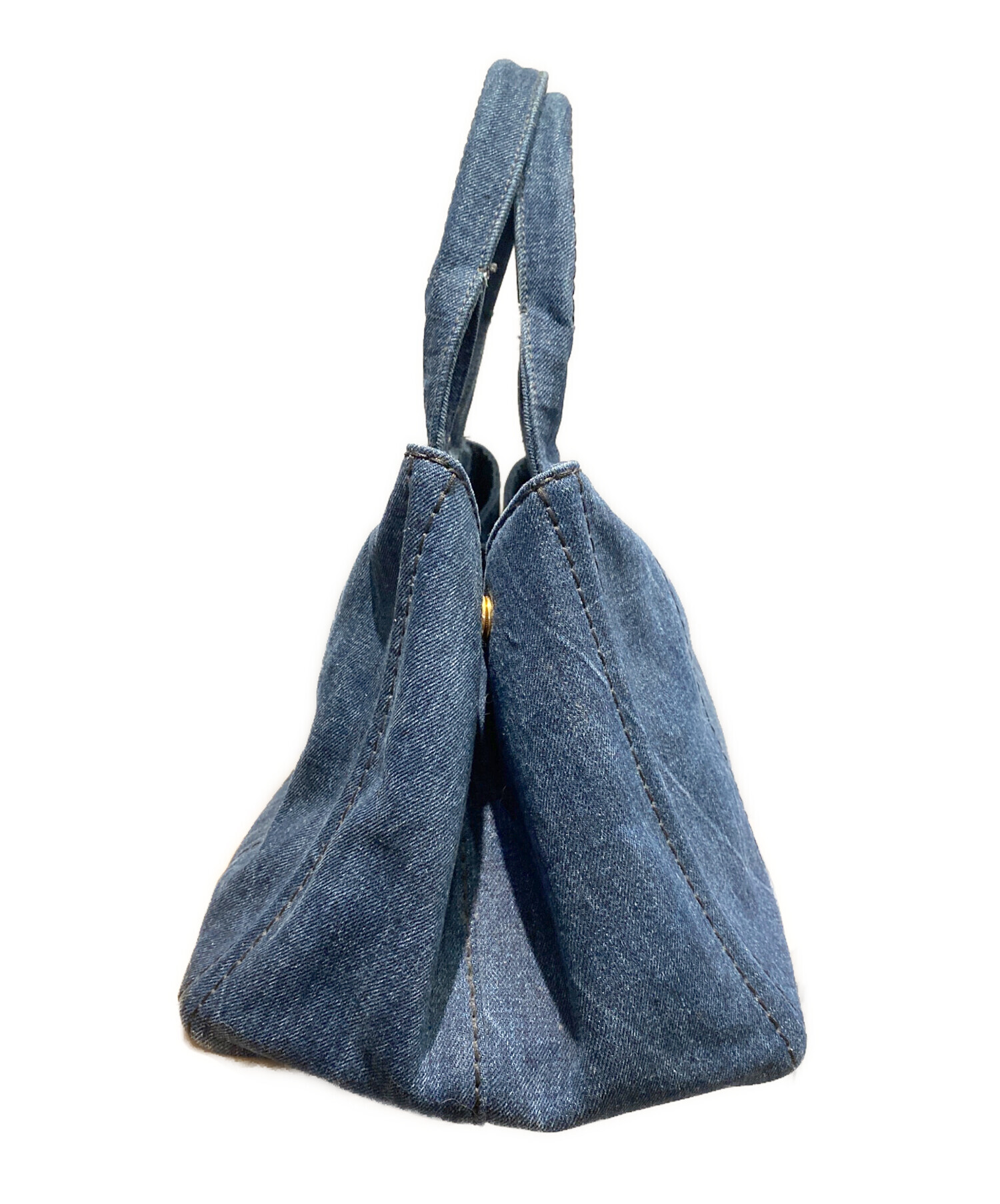 中古・古着通販】PRADA (プラダ) カナパ デニムトートバッグ ブルー
