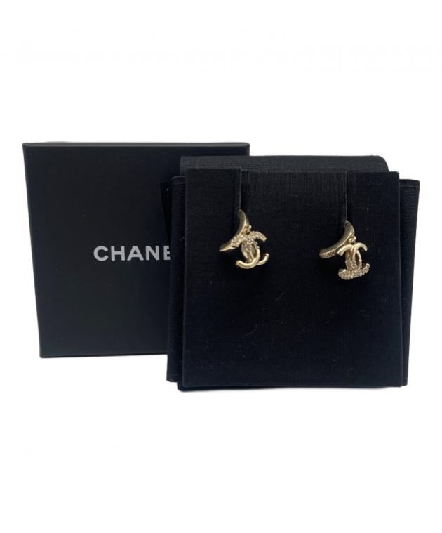 中古・古着通販】CHANEL (シャネル) ココマーク フープピアス ゴールド