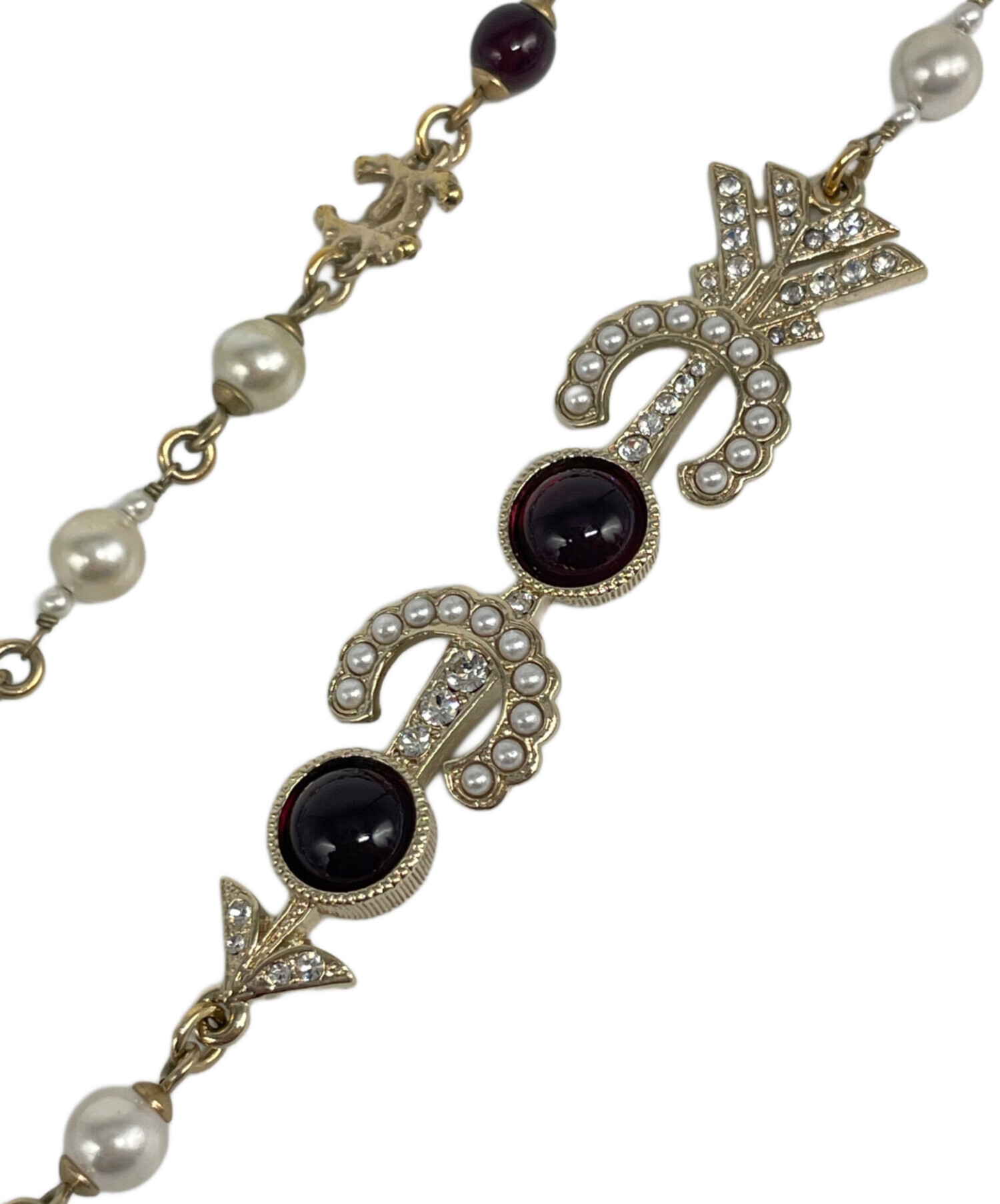 中古・古着通販】CHANEL (シャネル) パールストーン ロングネックレス 