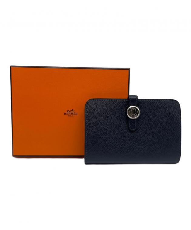 中古・古着通販】HERMES (エルメス) ドゴン コンパクト ネイビー