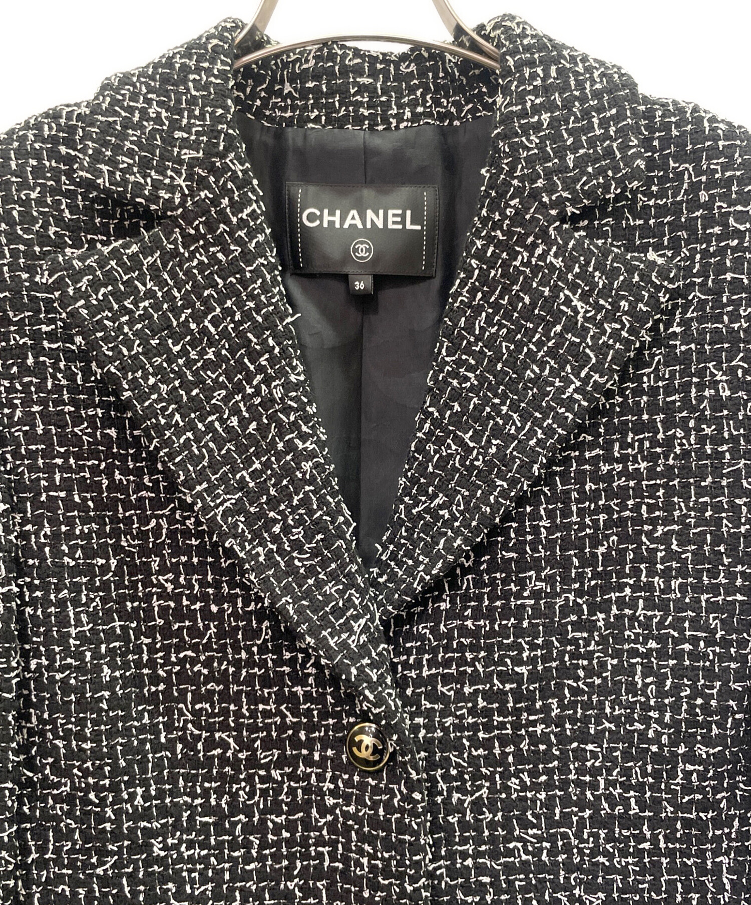 中古・古着通販】CHANEL (シャネル) ココマーク ボタン ツイード