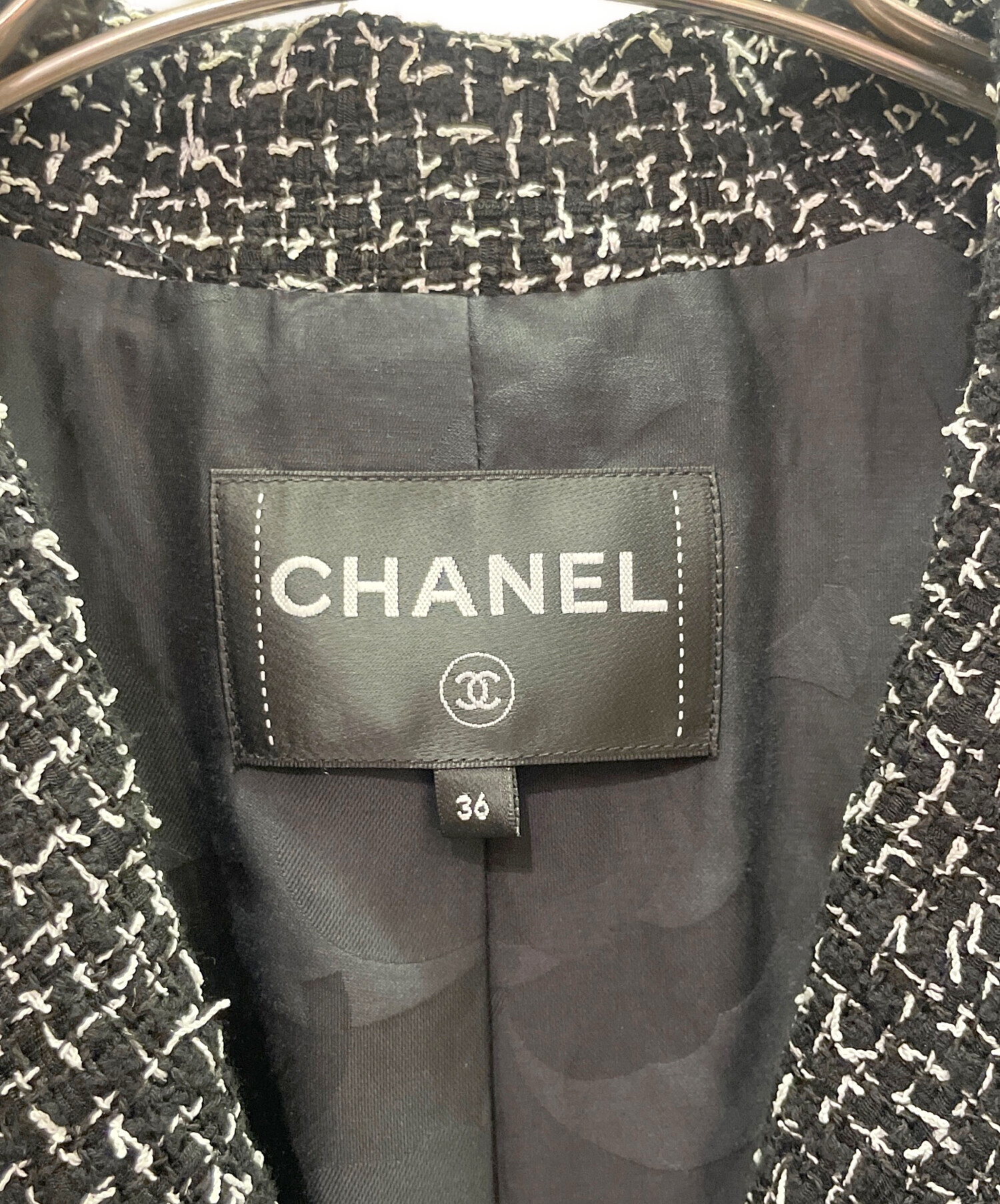 中古・古着通販】CHANEL (シャネル) ココマーク ボタン ツイード