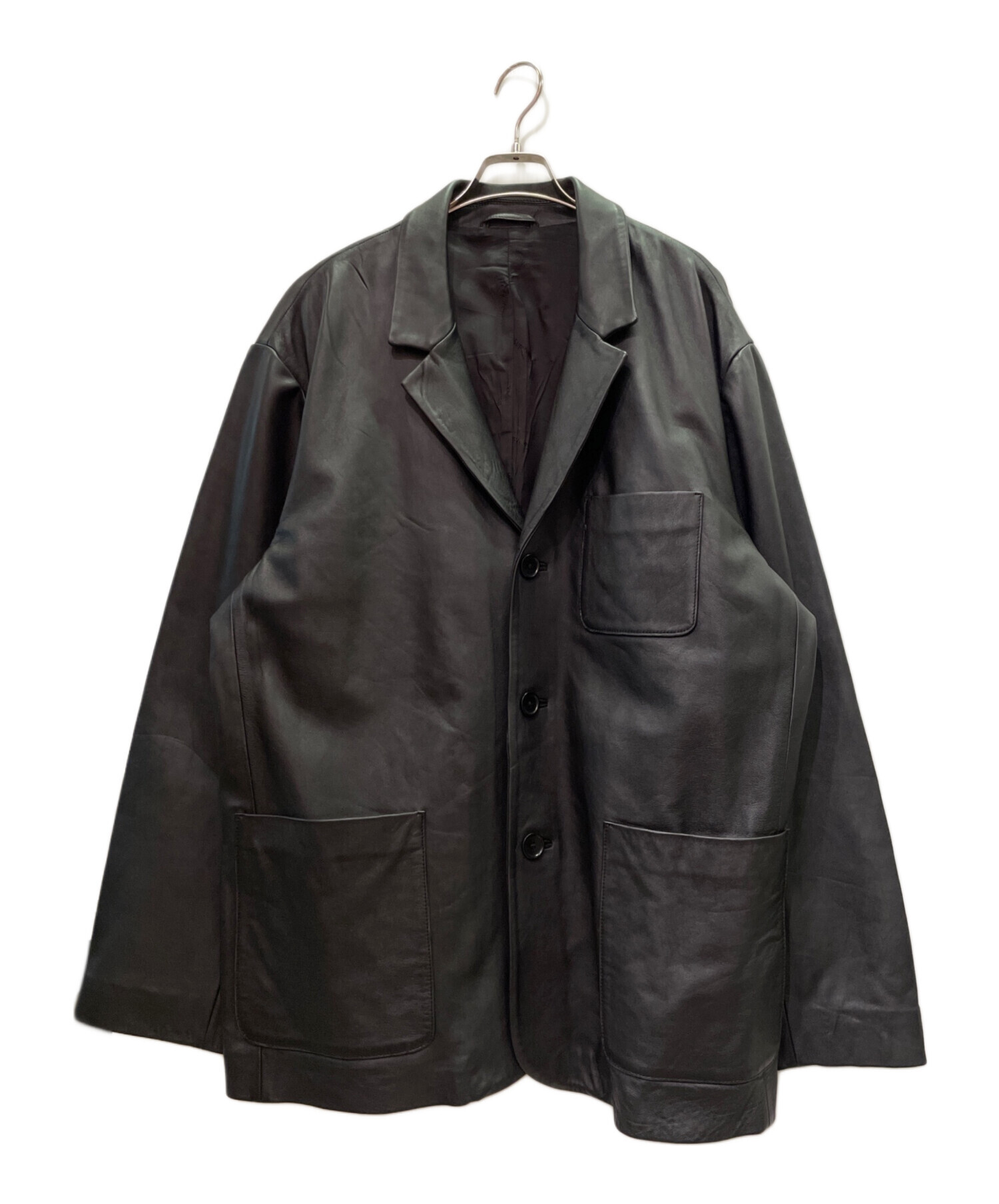 Supreme ブラック レザー テーラードジャケット XL 中古・古着通販】SUPREME (シュプリーム) Leather Blazer ブラック