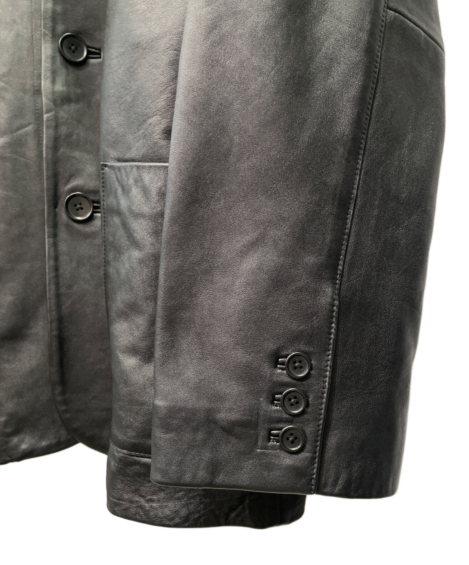 中古・古着通販】SUPREME (シュプリーム) Leather Blazer ブラック