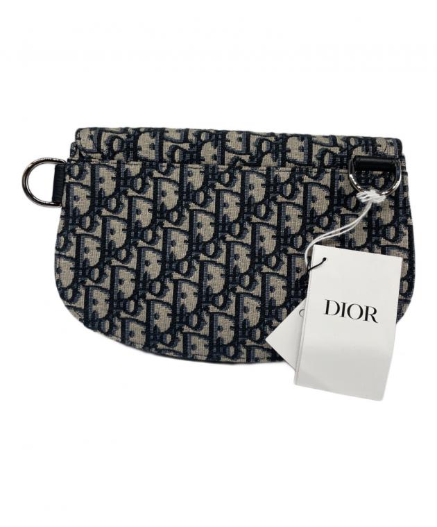 Q2731 超美品 クリスチャンディオール サドル オブリークジャガード ポーチ Q2731 超美品 クリスチャンディオール サドル オブリークジャガード