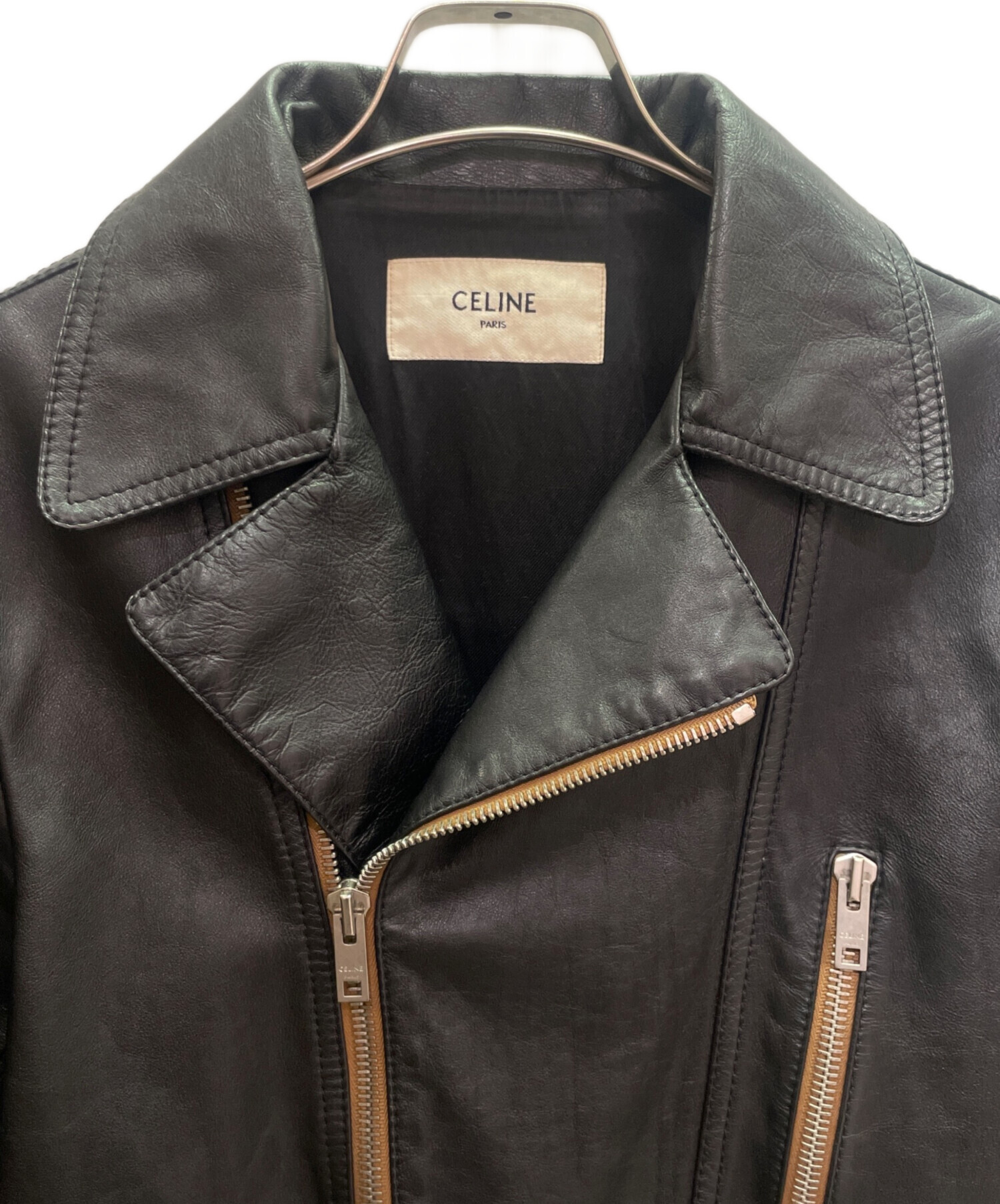 中古・古着通販】CELINE (セリーヌ) ライダースジャケット ブラック