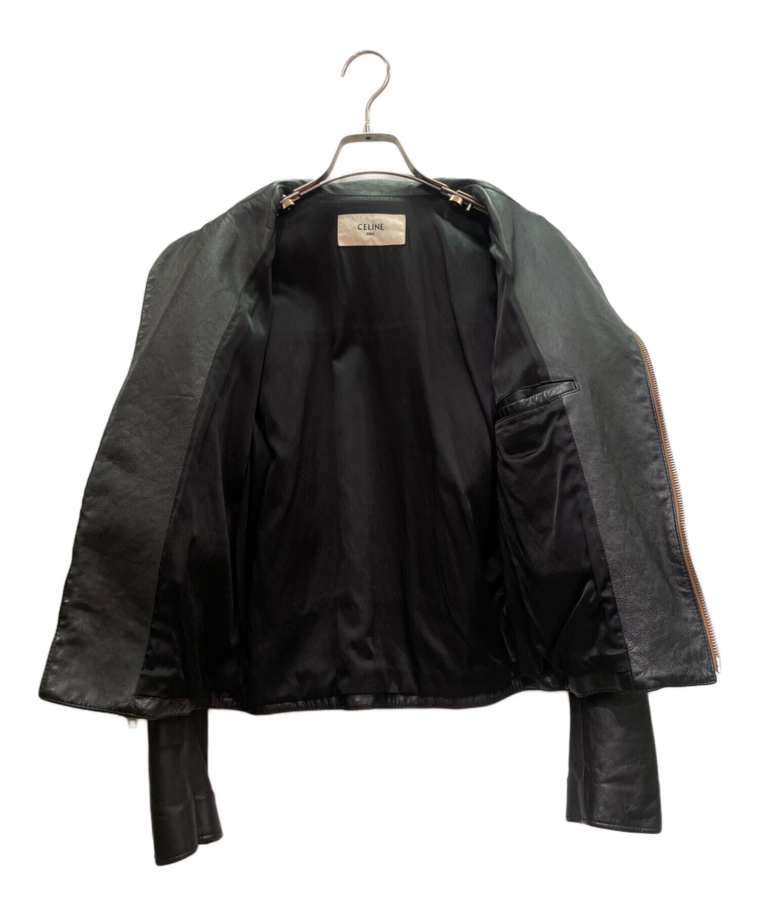 中古・古着通販】CELINE (セリーヌ) ライダースジャケット ブラック