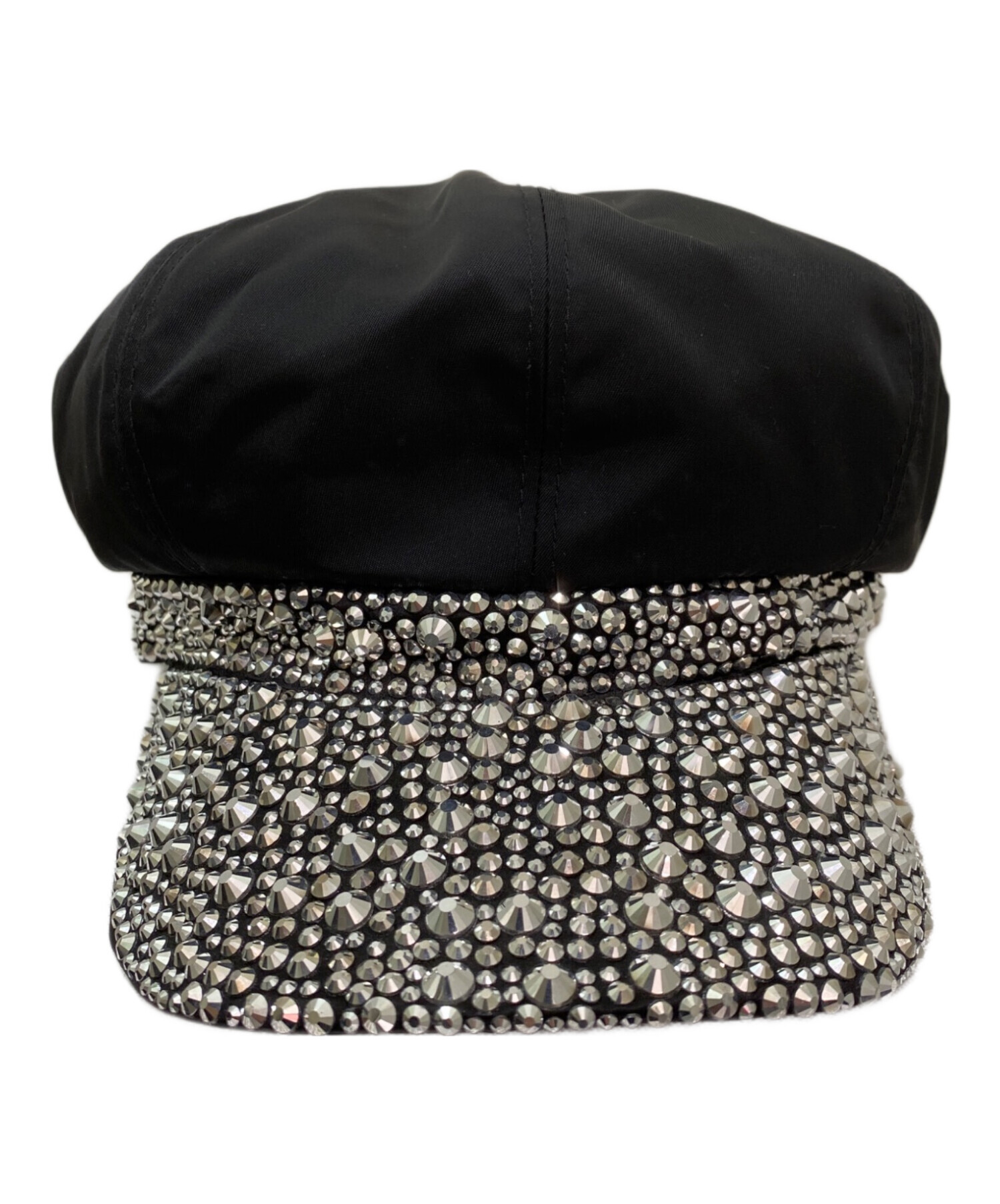 中古・古着通販】PRADA (プラダ) キャスケット ブラック×シルバー