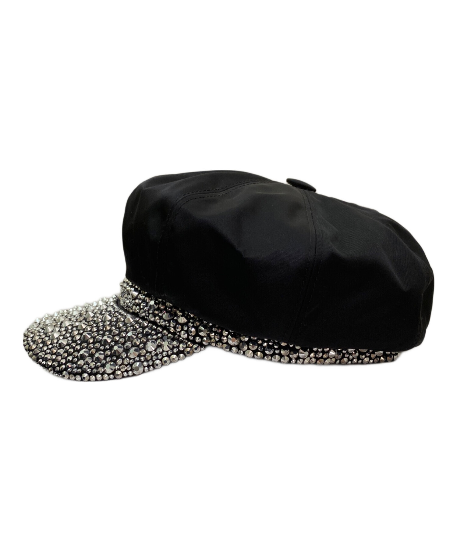 中古・古着通販】PRADA (プラダ) キャスケット ブラック×シルバー