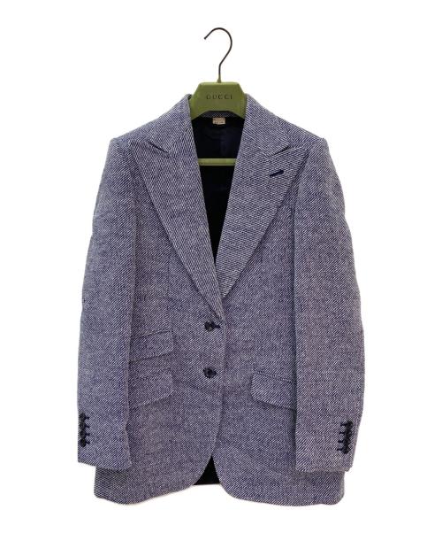 中古・古着通販】GUCCI (グッチ) テーラードジャケット ブルー サイズ