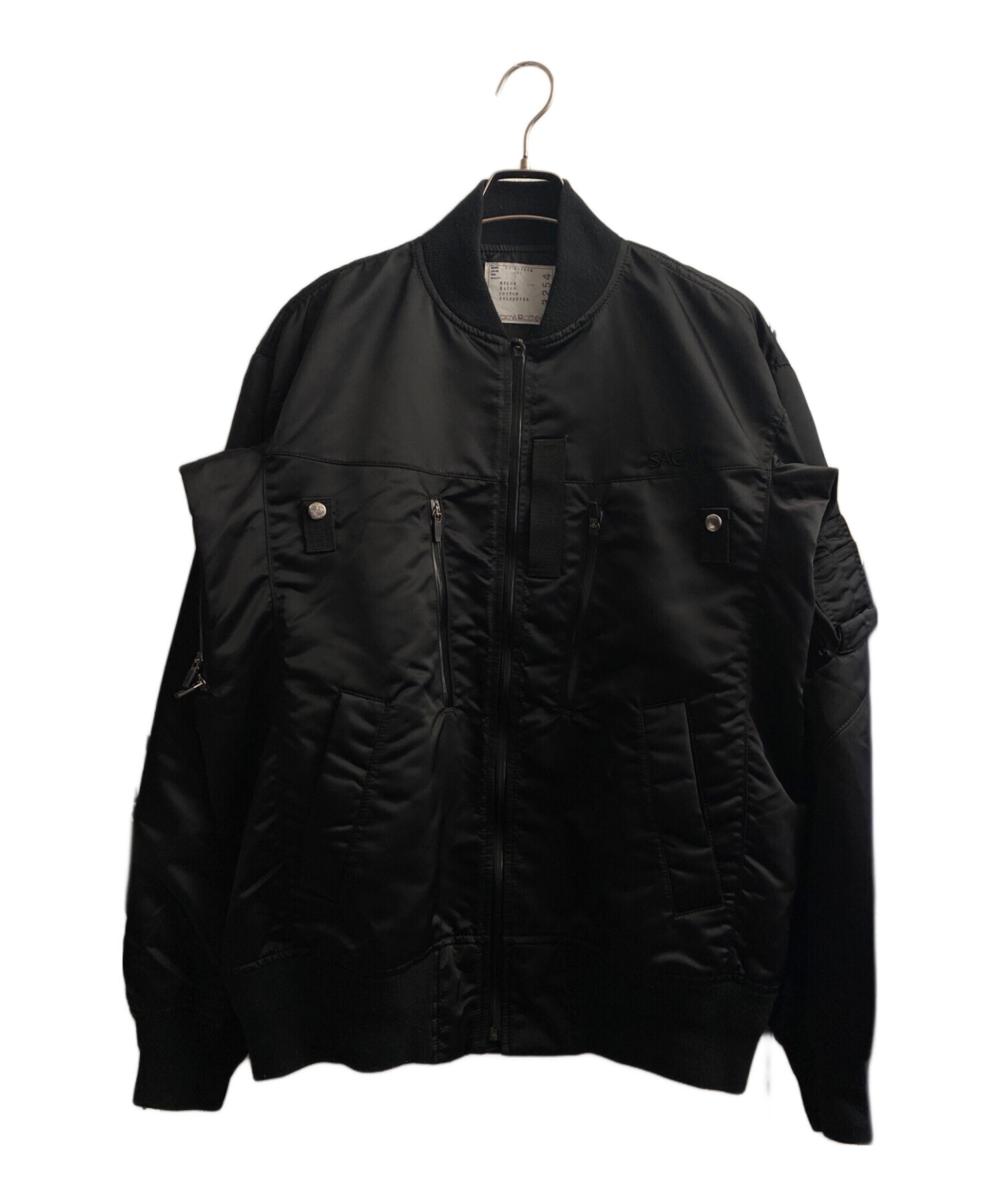 中古・古着通販】sacai (サカイ) MA-1ジャケット ブラック サイズ:2