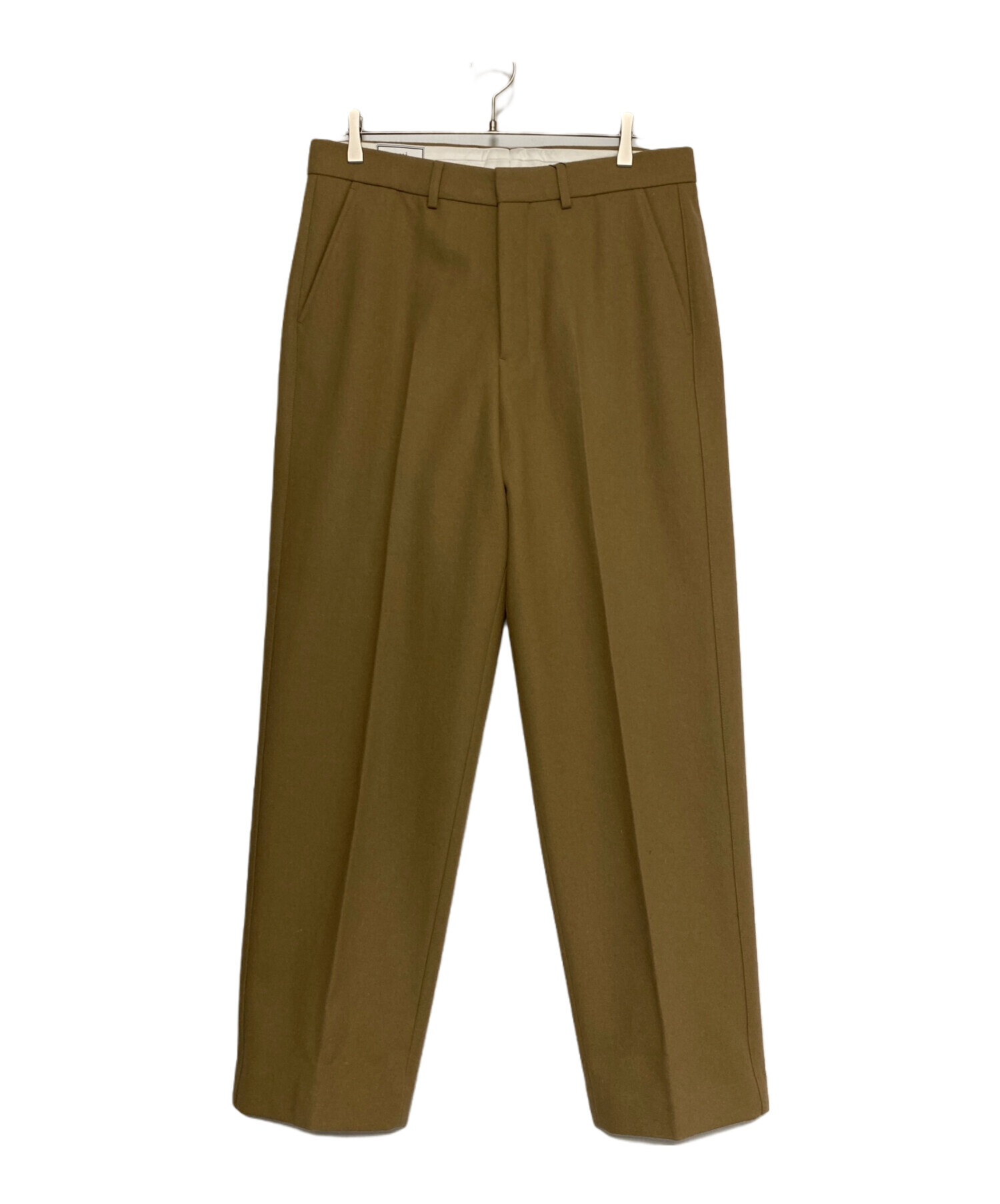 ami アミ スラックス メンズ 【古着】【中古】 中古・古着通販】ami (アミ) ウールスラックス ベージュ サイズ:42