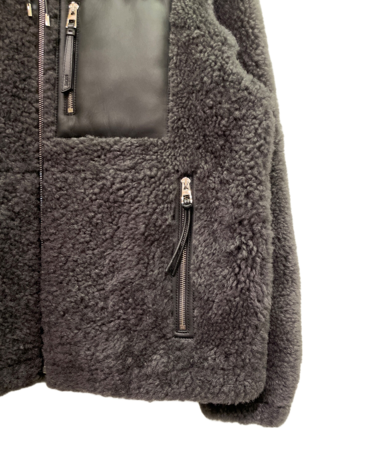 中古・古着通販】LOEWE (ロエベ) ムートンボアブルゾン グレー サイズ