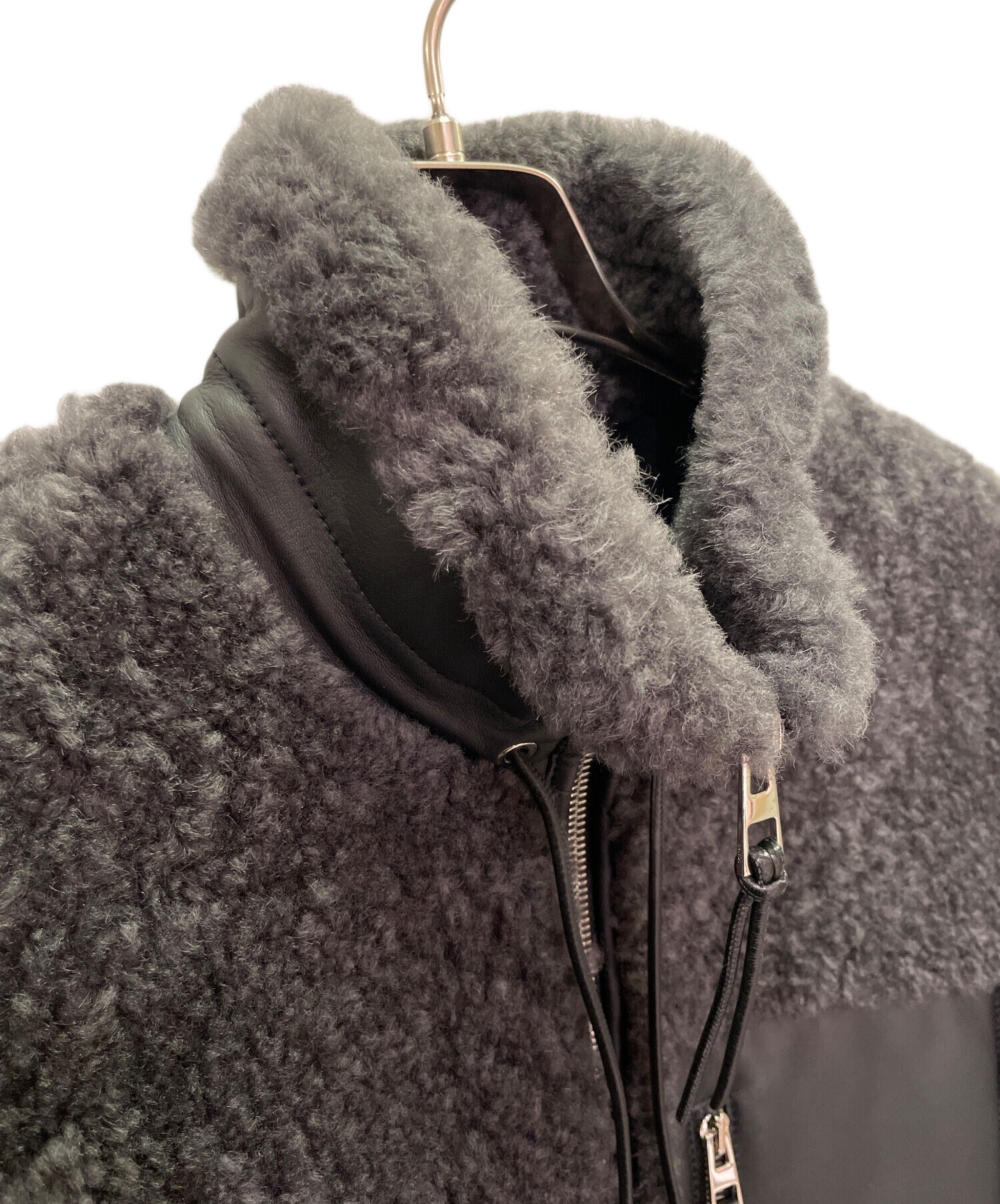 中古・古着通販】LOEWE (ロエベ) ムートンボアブルゾン グレー サイズ