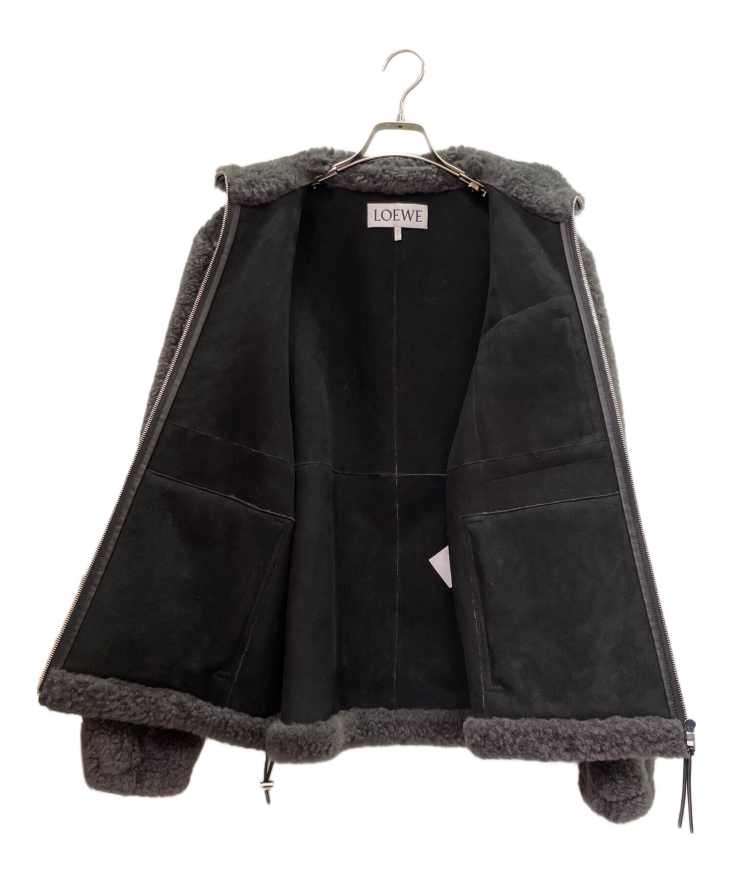 LOEWE ロエベ ブルゾン（その他） メンズ 【古着】【中古】 中古・古着通販】LOEWE (ロエベ) ムートンボアブルゾン グレー サイズ