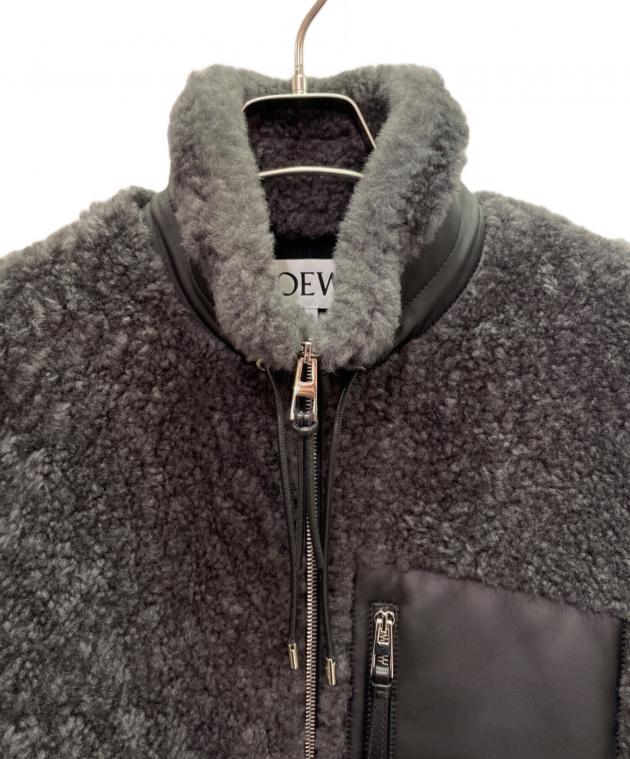 中古・古着通販】LOEWE (ロエベ) ムートンボアブルゾン グレー サイズ