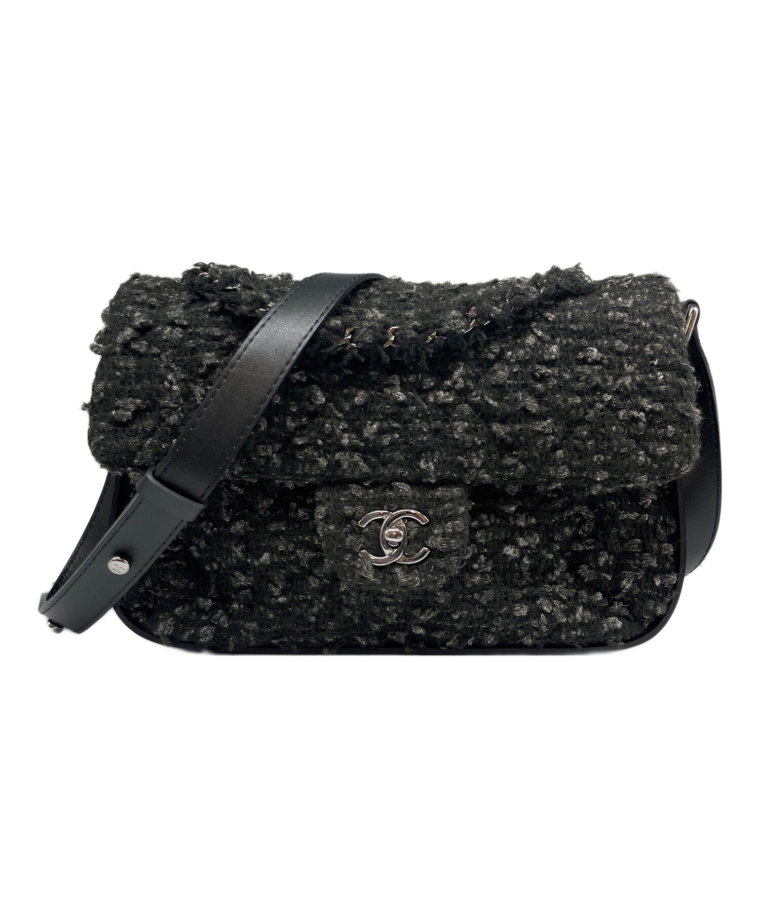 中古・古着通販】CHANEL (シャネル) ココマーク ツイード ショルダー 