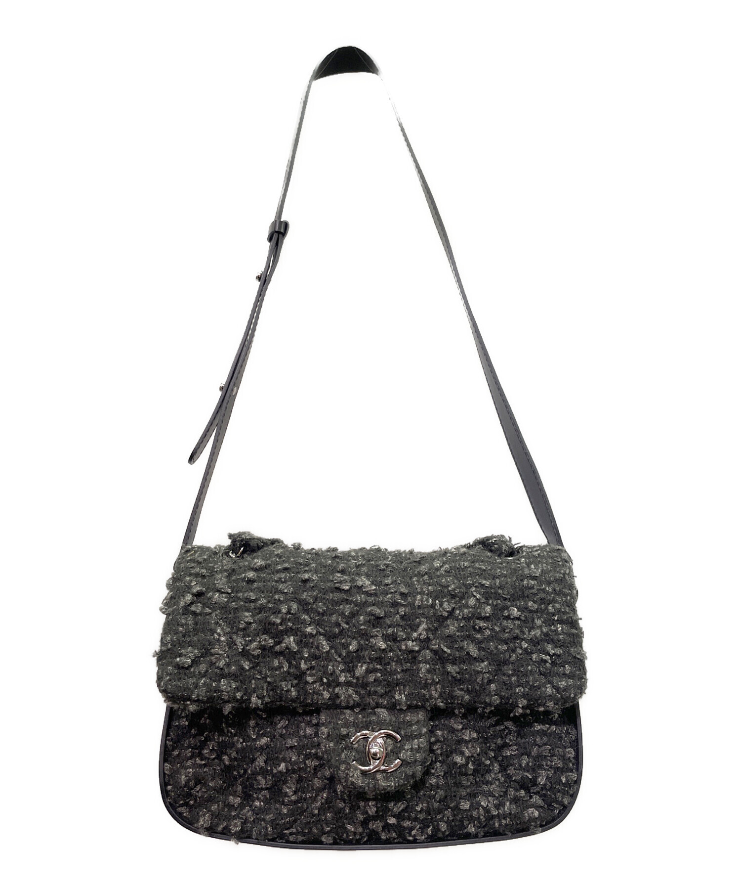 中古・古着通販】CHANEL (シャネル) ココマーク ツイード ショルダー 