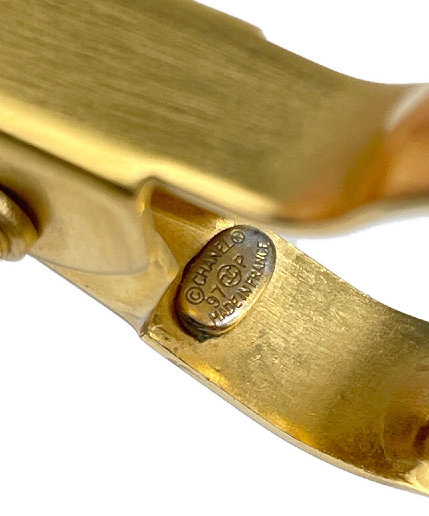 中古・古着通販】CHANEL (シャネル) ロゴ ダブルヘアピン ゴールド