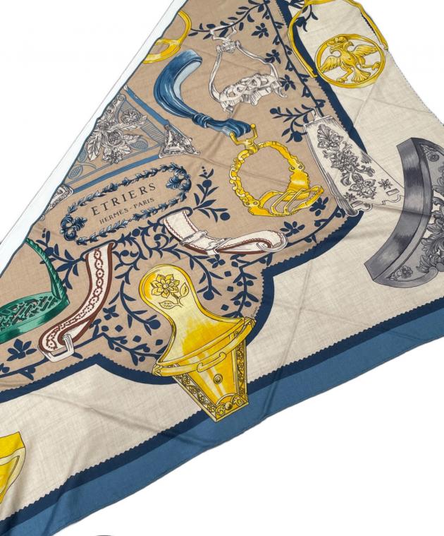 エルメス　HERMÉS ストール　トライアングルETRIERS REMIX 中古・古着通販】HERMES (エルメス) 三角ストール/トライアングル