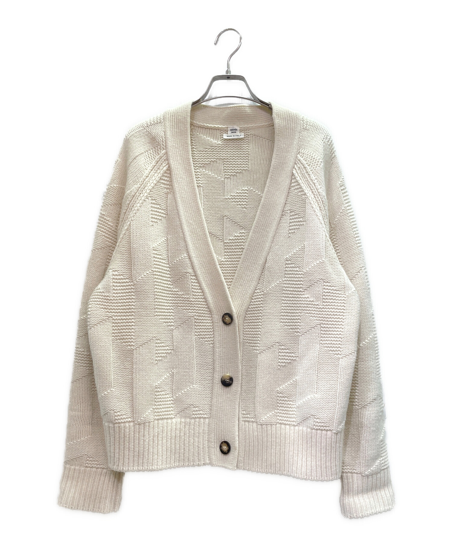 エルメス カシミヤ カーディガン ＆ バーバリーロンドン ニットパーカー 中古・古着通販】HERMES (エルメス) セリエボタン Hジャガードニット