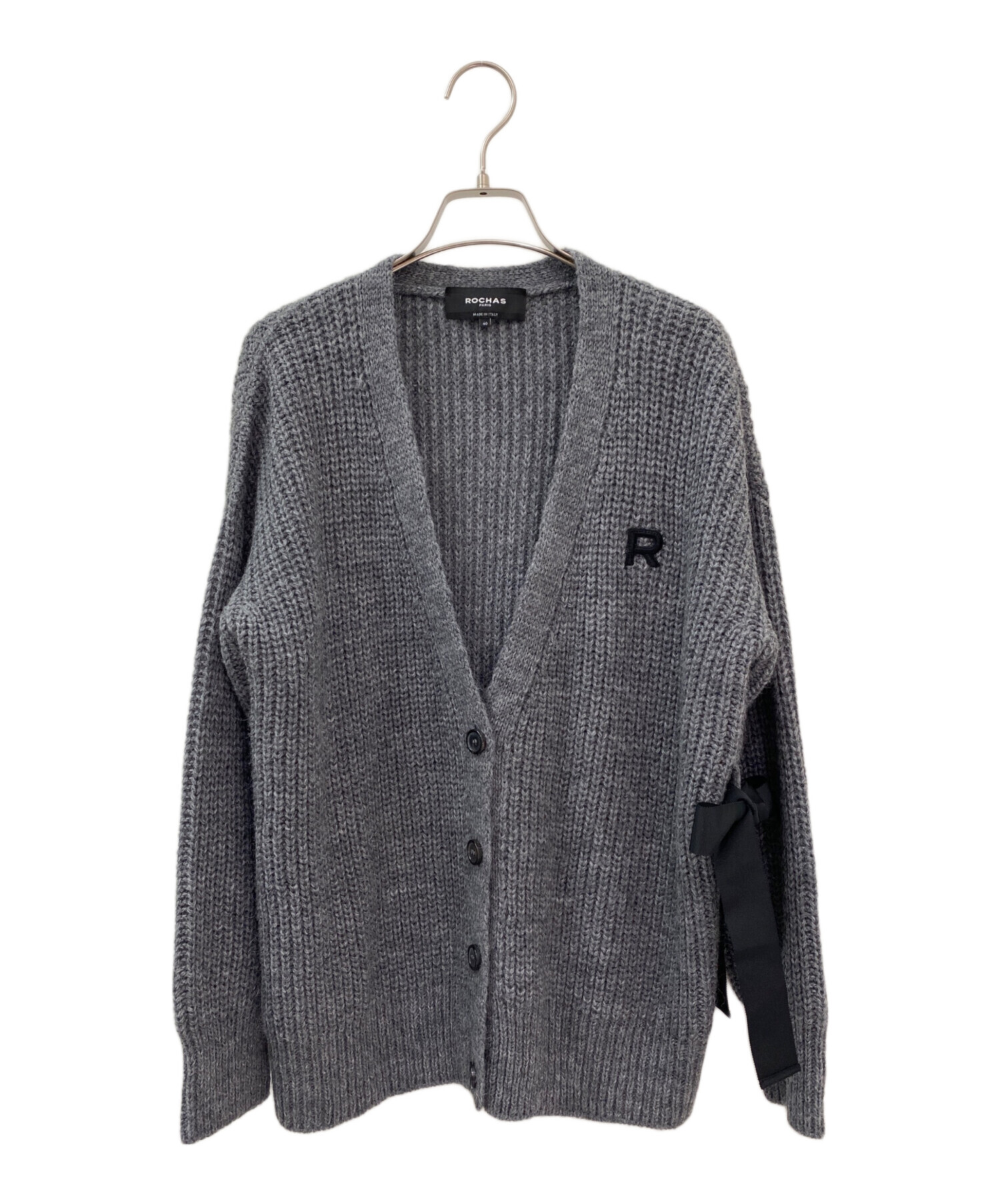 ROCHAS ロシャス カーディガン レディース 【古着】【中古】 中古・古着通販】ROCHAS (ロシャス) アルパカカーディガン グレー