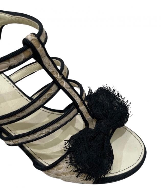 中古・古着通販】CHANEL (シャネル) リボンアンクルストラップヒール