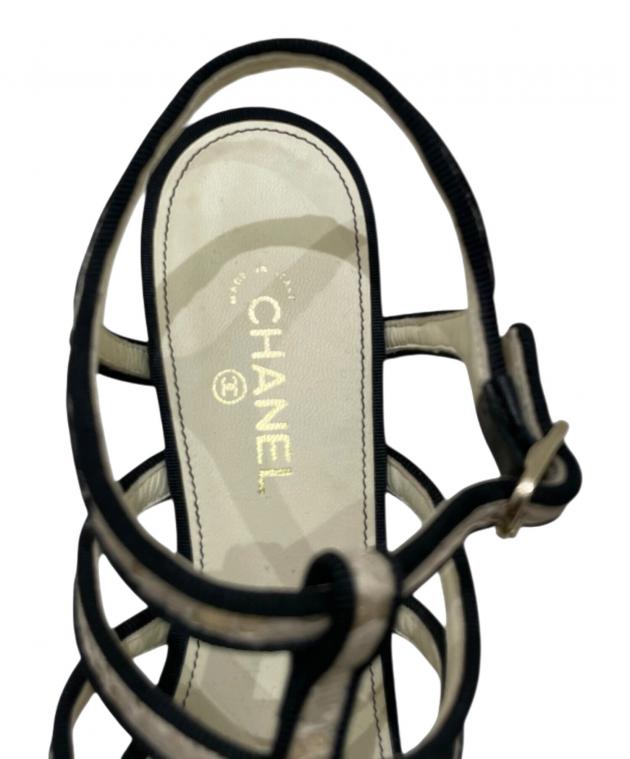 中古・古着通販】CHANEL (シャネル) リボンアンクルストラップヒール
