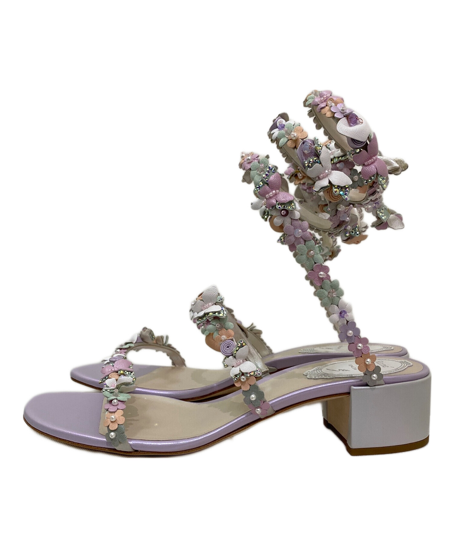 RENE CAOLILLA サンダル 中古・古着通販】RENE CAOVILLA (レネカオヴィラ) アンクルストラップ