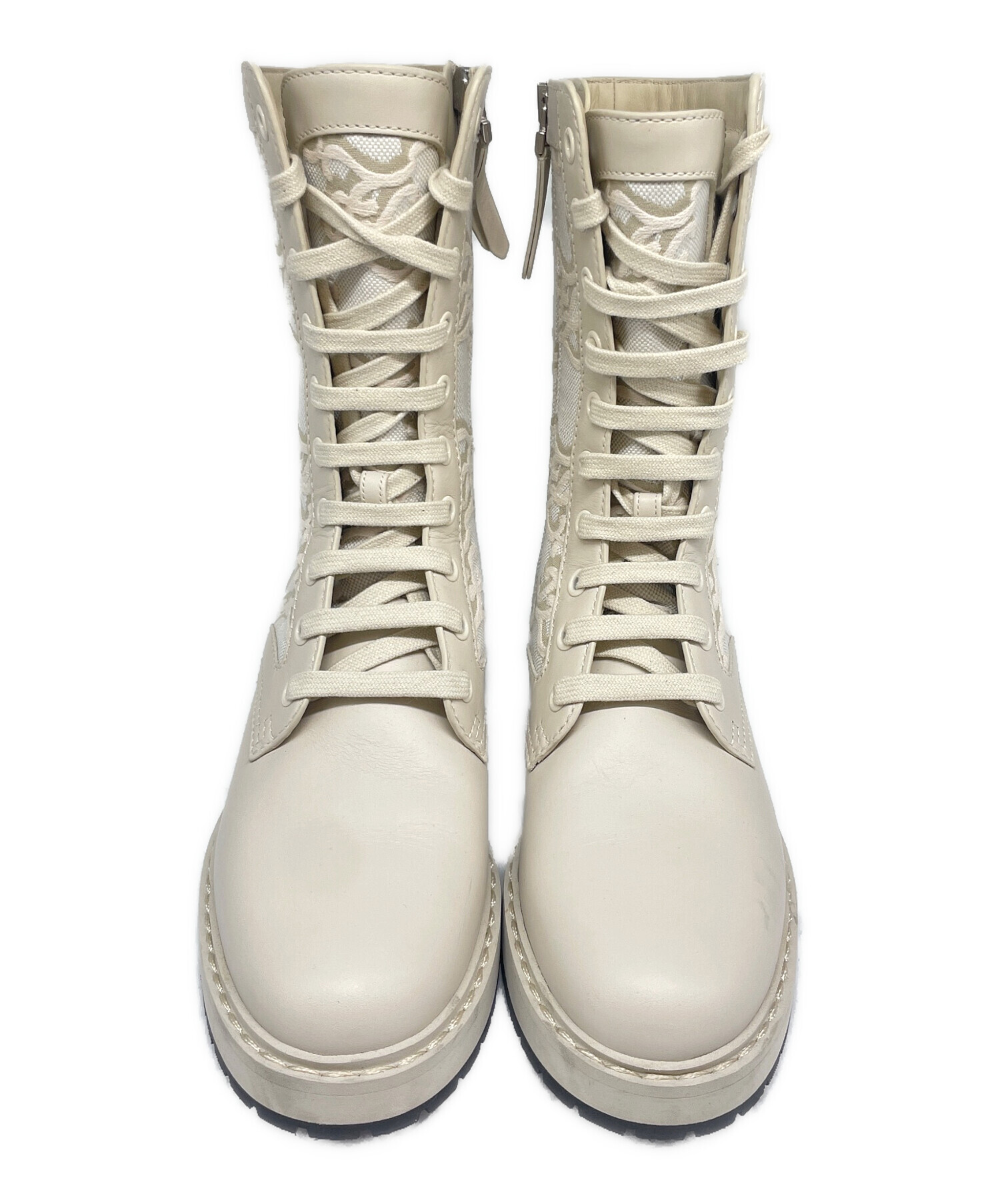 FENDI フェンディ ブーツ レディース 【古着】【中古】 中古・古着通販】FENDI (フェンディ) バイカーブーツ ライトグレー