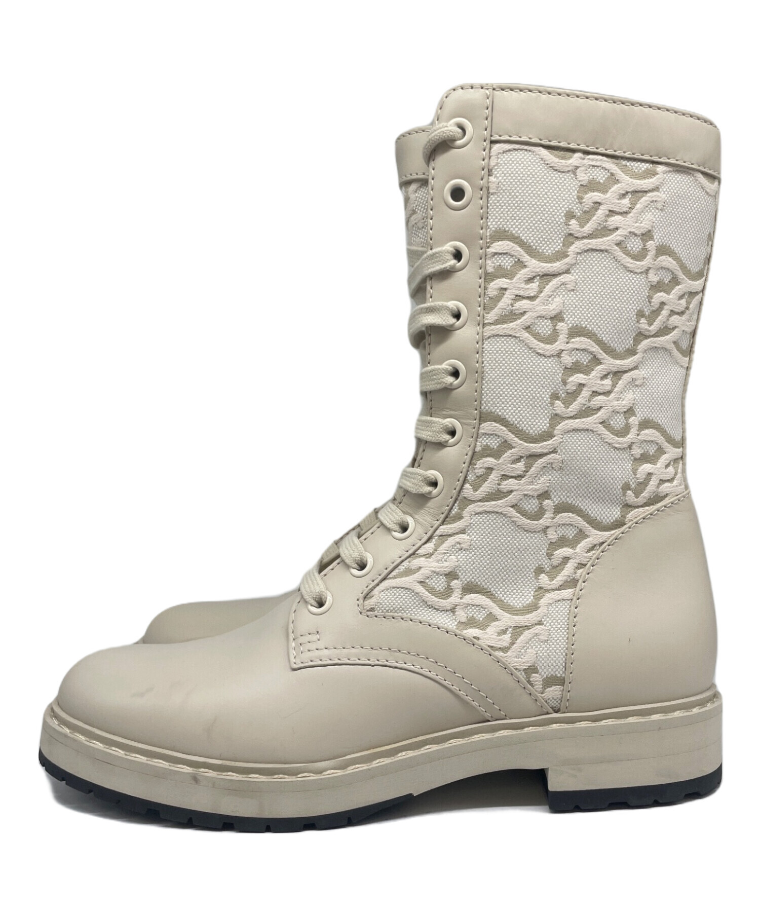 中古・古着通販】FENDI (フェンディ) バイカーブーツ ライトグレー