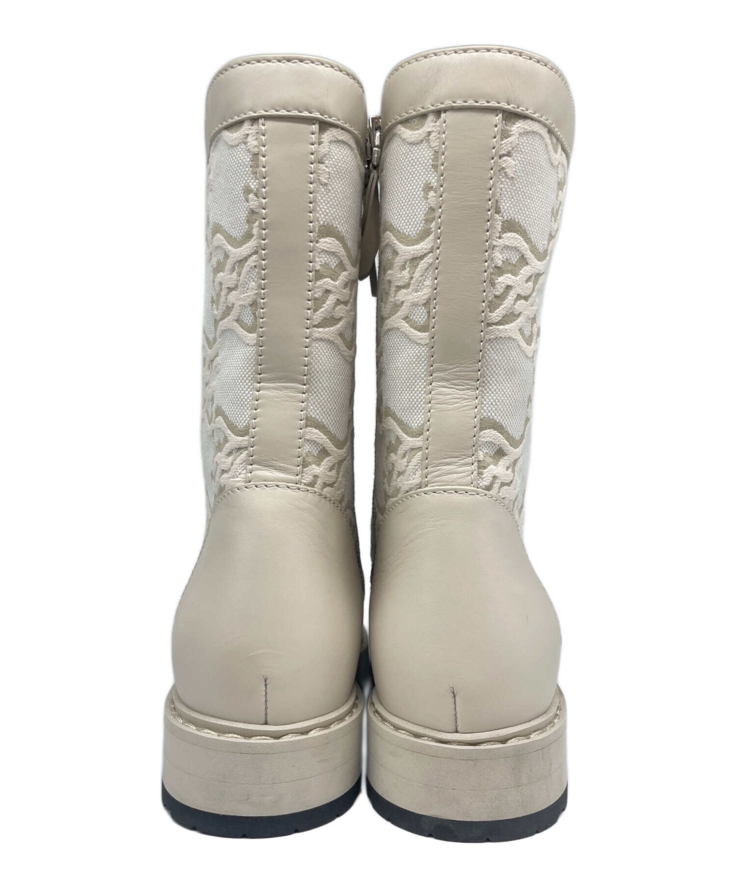 中古・古着通販】FENDI (フェンディ) バイカーブーツ ライトグレー