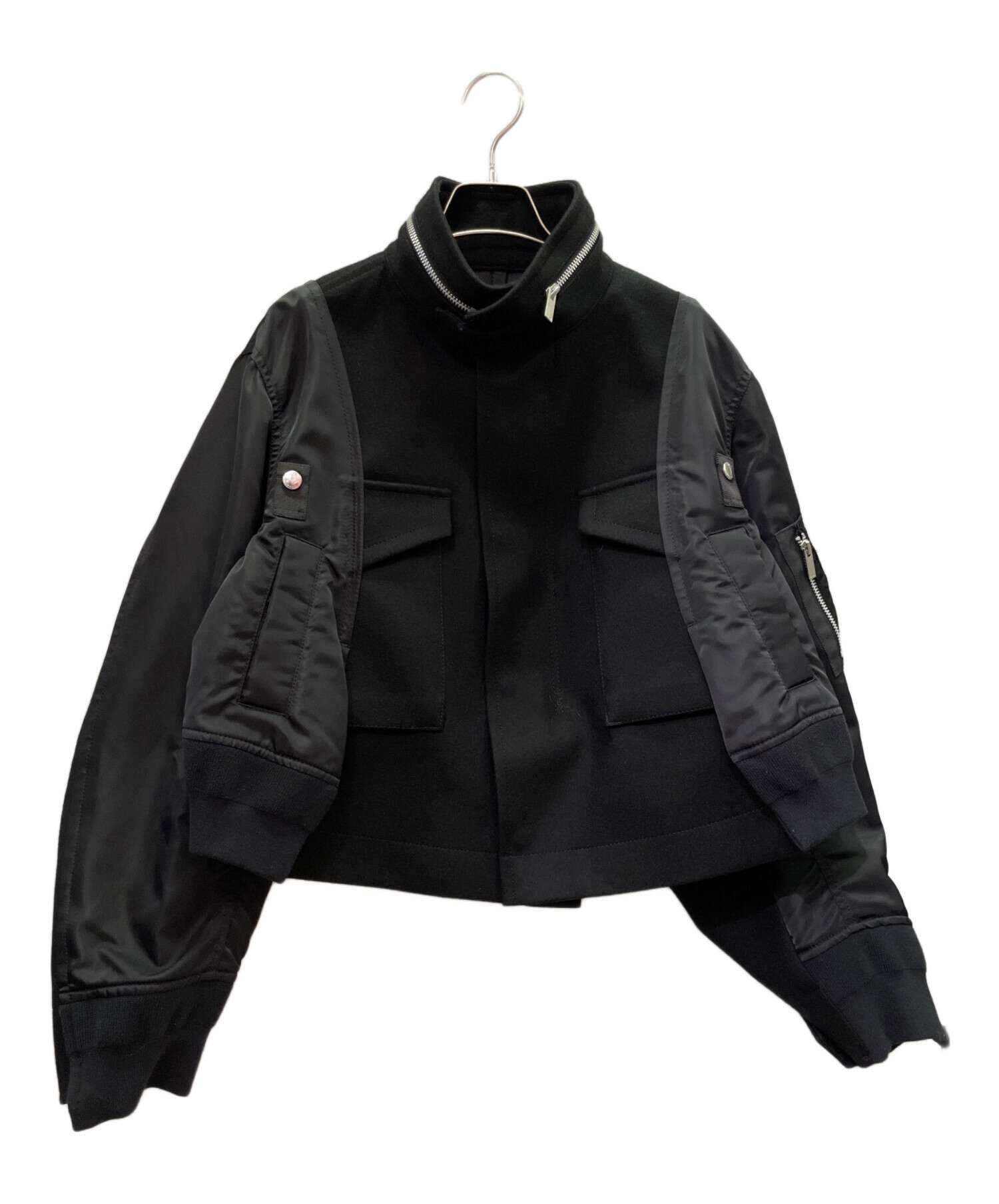 中古・古着通販】sacai (サカイ) Wool Melton X Nylon Twill Jacket