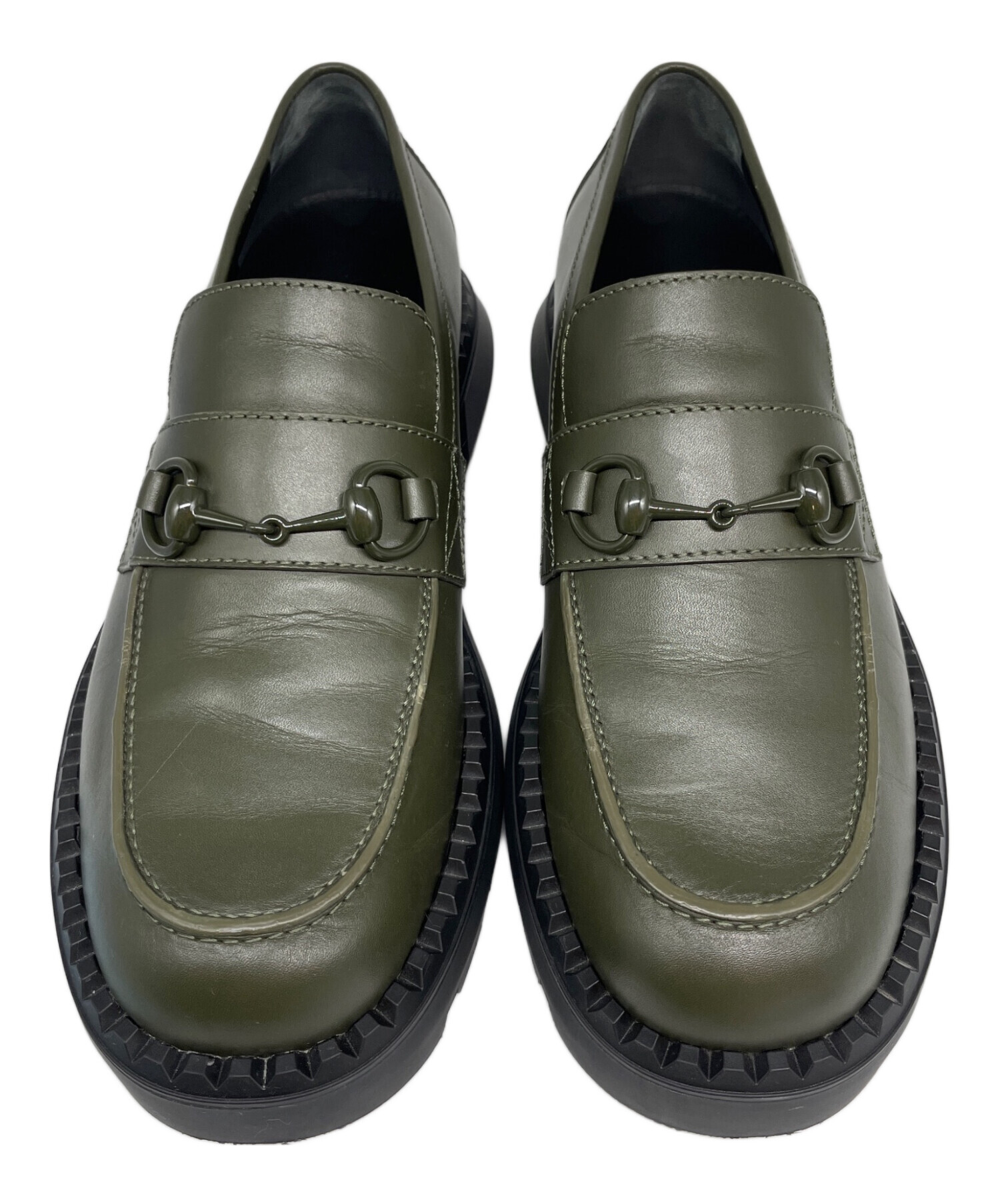 中古・古着通販】GUCCI (グッチ) ラバーホースビットローファー