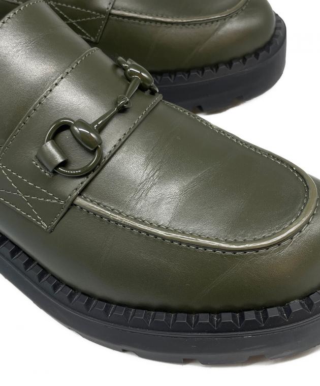 中古・古着通販】GUCCI (グッチ) ラバーホースビットローファー