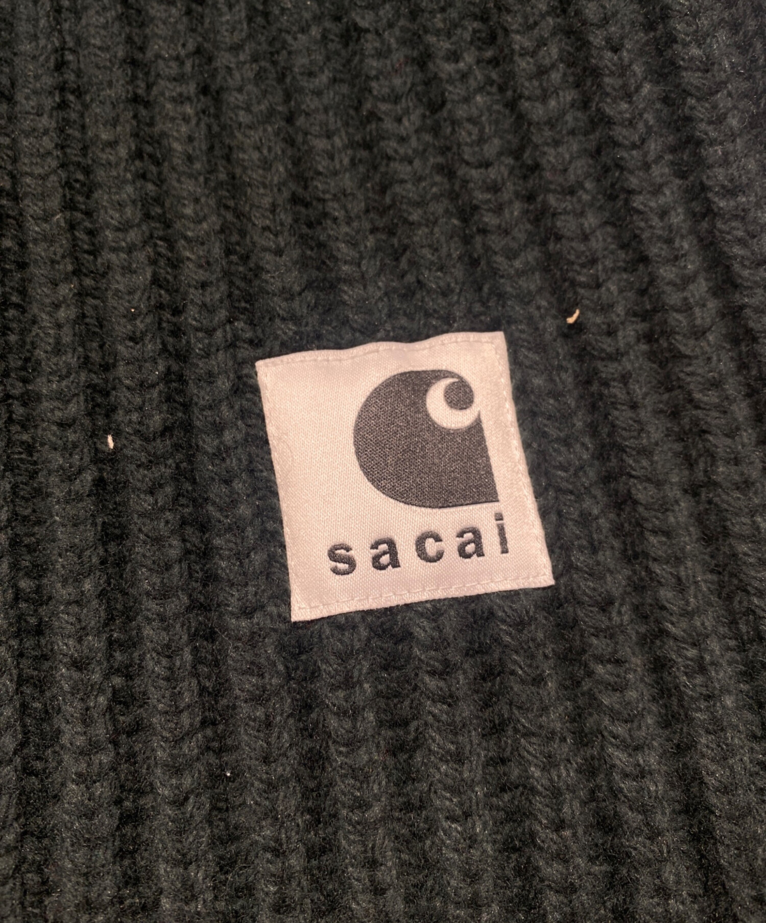 中古・古着通販】sacai (サカイ) Wool Knit Neck Warmer グリーン