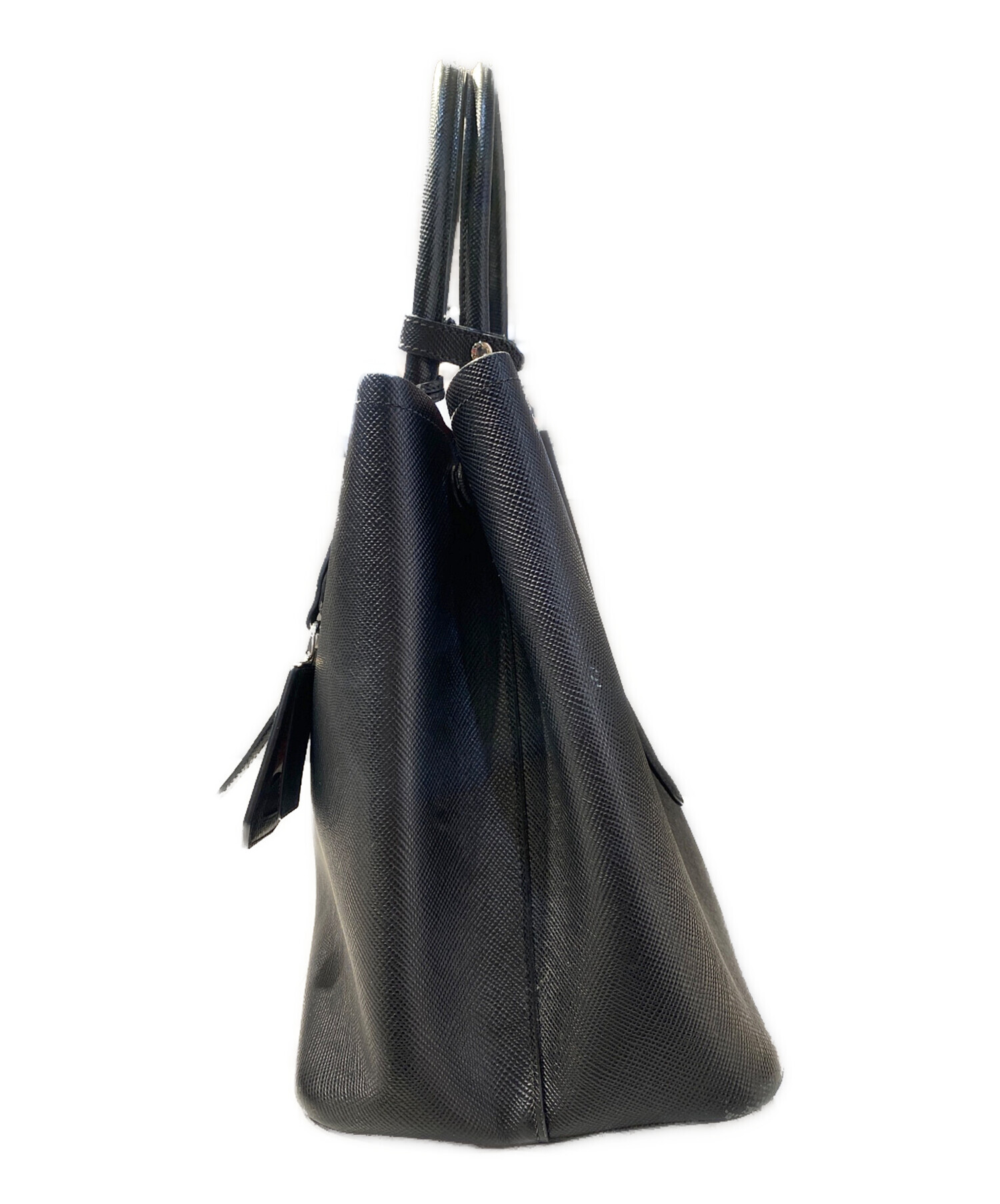 中古・古着通販】PRADA (プラダ) ガレリア/2WAYバッグ ネイビー×レッド 