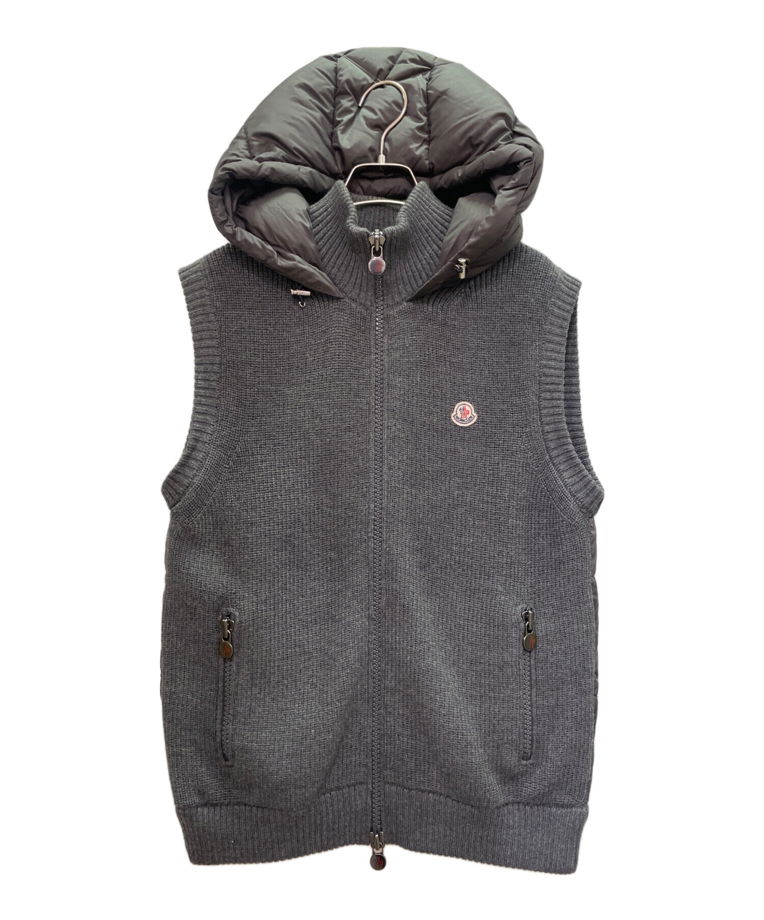 中古・古着通販】MONCLER (モンクレール) ニット切替 ダウンベスト