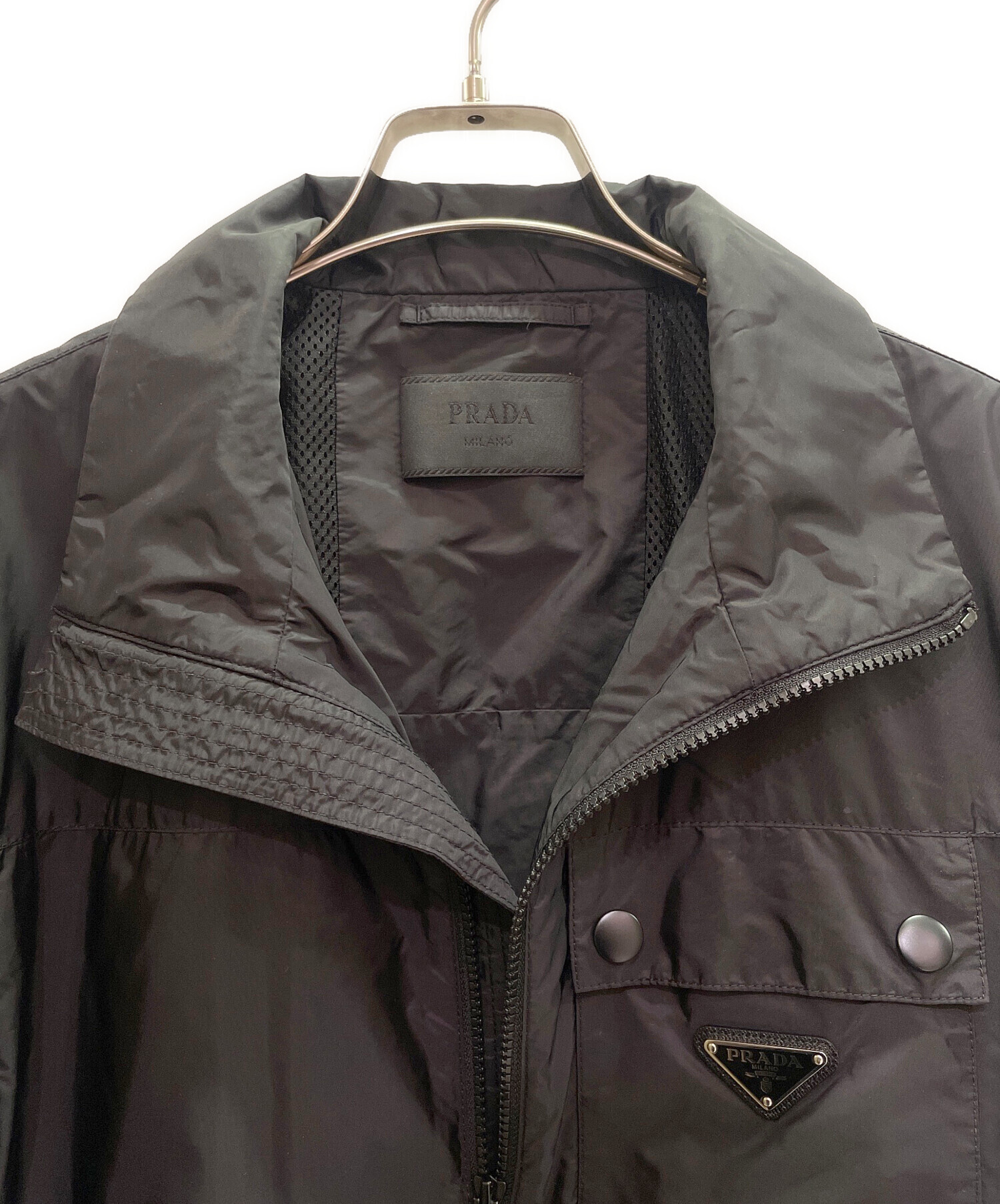 中古・古着通販】PRADA (プラダ) ナイロン 三角プレートブルゾン