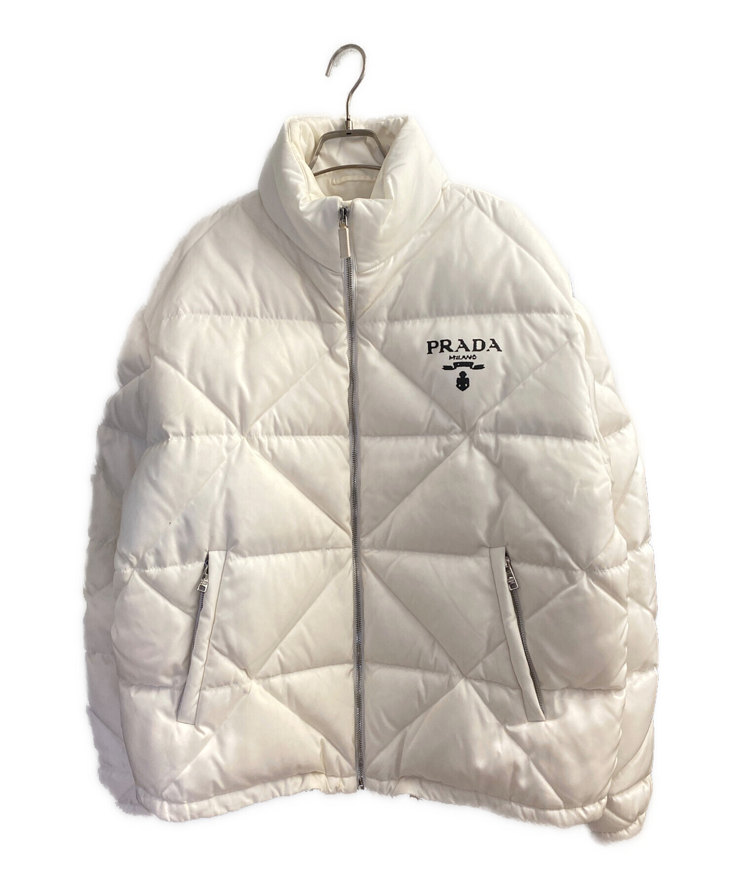 ＊廃盤モデル＊PRADA ダウンジャケット　新品未使用 【最終値下げ】 中古・古着通販】PRADA (プラダ) ダウンジャケット ホワイト サイズ:L